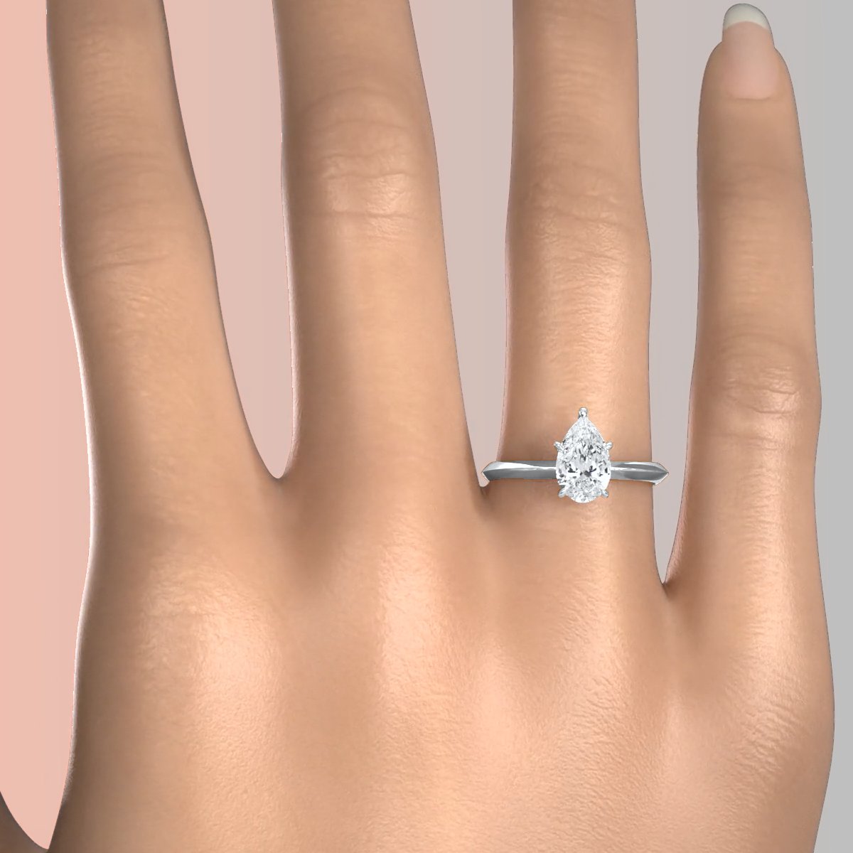 3g 2.2mm Claw Prong Solitaire Style Lab Grown Diamond Engagement Ring IGI Certified 1.00 Ctw.